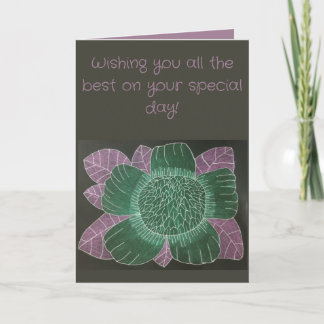 6.5" x 8.75" Flower Birthday Card