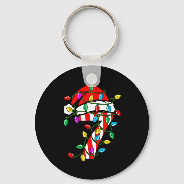 6 7 67 Meme Six Seven Candy Funny Christmas Couple Keychain (Front)