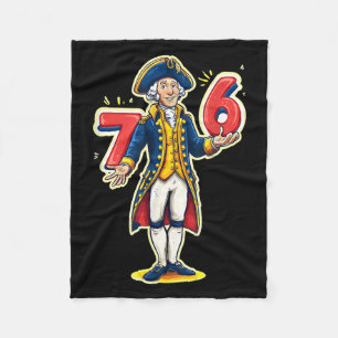 6-7 7-6 Funny George Washington Six Seven Meme Fleece Blanket