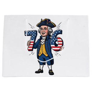 6-7 7-6 George Washington Six Seven Meme 67 Trend Large Gift Bag