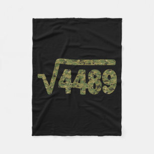 6 7 Army Pattern Meme Square Root 4489 Slang Math Fleece Blanket