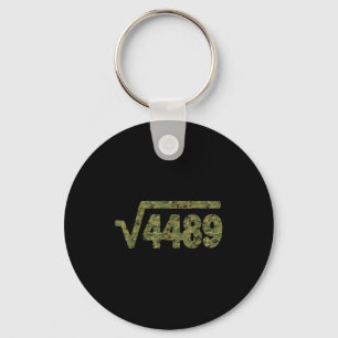 6 7 Army Pattern Meme Square Root 4489 Slang Math  Keychain