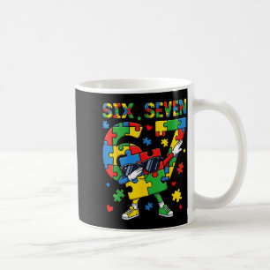 6 7 autism awareness 67 dabbing six seven autism coffee mug