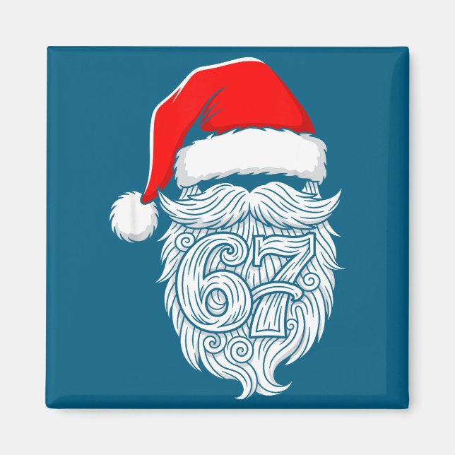 6 7 Christmas 67 Santa Six Seven Christmas Boys Te Magnet (Front)