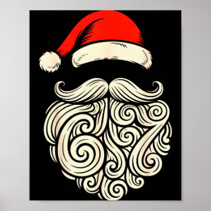 6 7 Christmas 67 Santa Six Seven Christmas Boys Te Poster