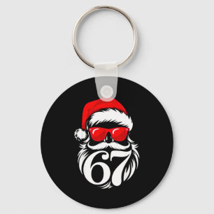 6 7 Christmas 67 Santa Six Seven Christmas  Keychain
