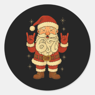 6 7 Christmas 67 Santa Six Seven Funny Meme Boys T Classic Round Sticker