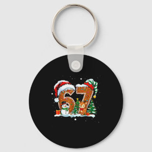 6-7 Christmas Gingerbread Funny Snowman Reindeer 6 Keychain