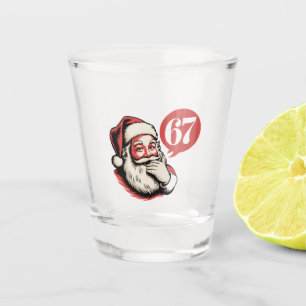 6 7 Christmas Six Seven Brainrot Santa Claus Shot Glass