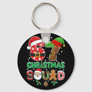 6-7 Christmas Squad Funny 67 Six Seven Meme Xmas 6 Keychain
