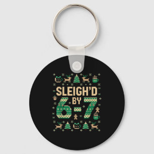 6-7 Christmas Ugly Sweater Six Seven Xmas 67 Meme  Keychain