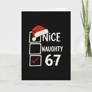 6-7 Costume Meme Nice Naughty 67 Christmas Brain R Card