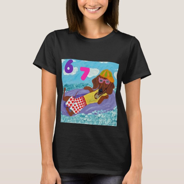 6 7 dachshund beach bum shirt (Front)