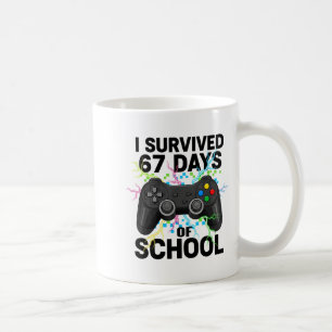 6 7 Days Of School Meme Funny Video Game Control T Coffee Mug
