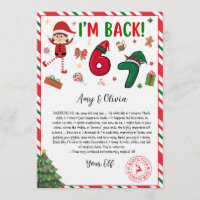 6 7 elf arrival letter - funny elf letter - 67 