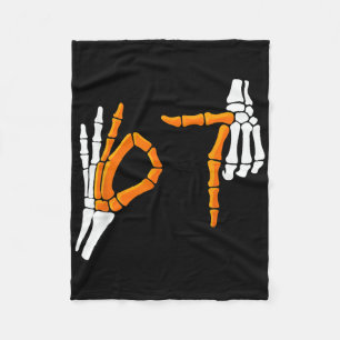 6 7 Funny Halloween 67 Costume Skeleton Hands  Fleece Blanket
