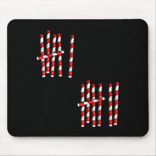 6 7 Funny If You Know 6 You Know 7 Candy Cane Six Mouse Pad
