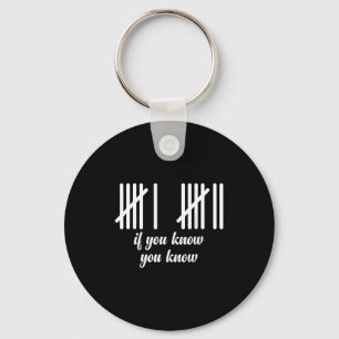 6 7 Funny If You Know You Know Tally Marks Six Sev Keychain