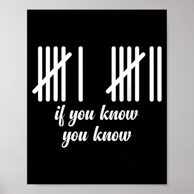 6 7 Funny If You Know You Know Tally Marks Six Sev Poster (Front)