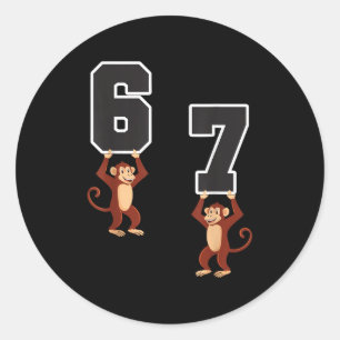 6 7 Funny Matching Teachers Halloween Costume Monk Classic Round Sticker