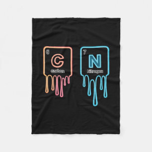 6 7 Funny Science Chemistry Teacher Periodic Table Fleece Blanket