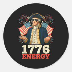 6-7 George Washington Six Seven Meme Funny 4th Of  Classic Round Sticker