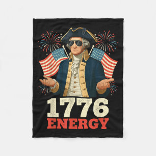 6-7 George Washington Six Seven Meme Funny 4th Of  Fleece Blanket