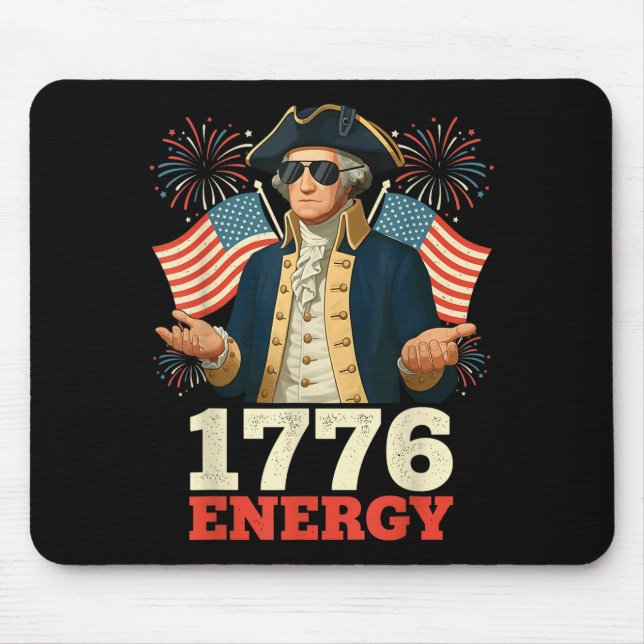 6-7 George Washington Six Seven Meme Funny 4th Of  Mouse Pad (Front)