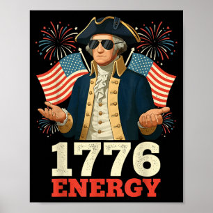 6-7 George Washington Six Seven Meme Funny 4th Of Poster