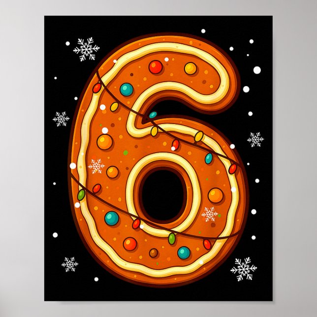 6 7 Gingerbread Meme Christmas Matching Couple Boy Poster (Front)