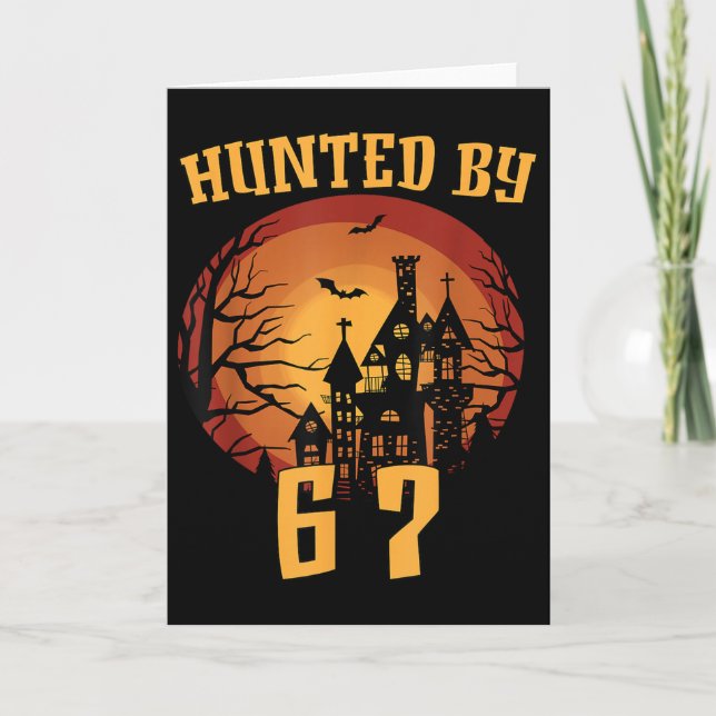 6 7 Halloween 67 Meme Six Seven Haunted Gen Alpha  Card (Front)