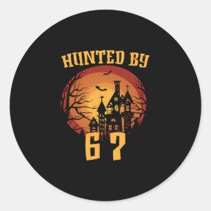 6 7 Halloween 67 Meme Six Seven Haunted Gen Alpha Classic Round Sticker