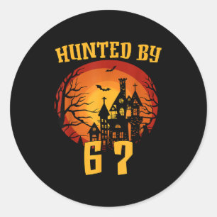 6 7 halloween 67 meme six seven haunted gen alpha classic round sticker