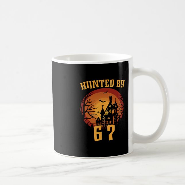 6 7 Halloween 67 Meme Six Seven Haunted Gen Alpha  Coffee Mug (Right)
