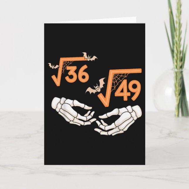 6 7 Halloween Math Square Root 67 Meme Gen Alpha S Card (Front)