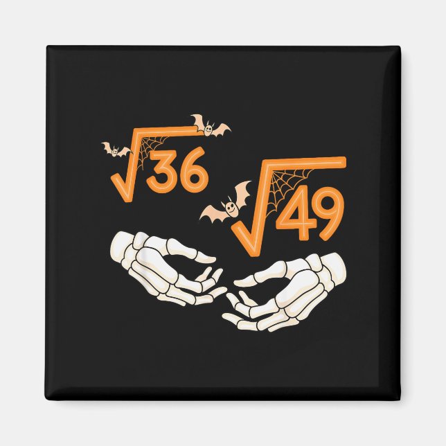 6 7 Halloween Math Square Root 67 Meme Gen Alpha S Magnet (Front)