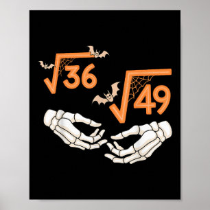 6 7 Halloween Math Square Root 67 Meme Gen Alpha S Poster