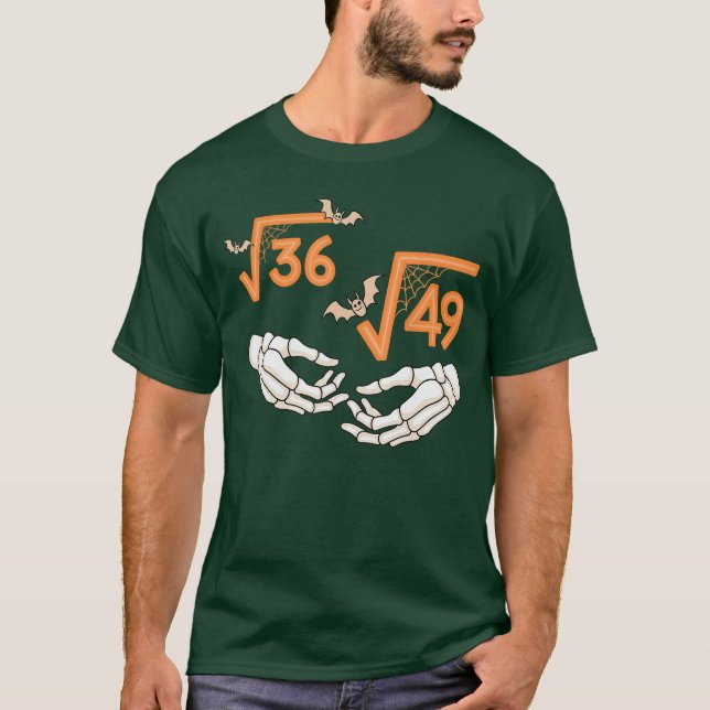 6 7 Halloween Math Square Root 67 Meme Gen Alpha S T-Shirt (Front)