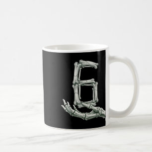 6 7 Halloween Skeleton Funny 67 Meme Gen Alpha Six Coffee Mug