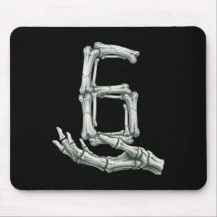 6 7 Halloween Skeleton Funny 67 Meme Gen Alpha Six Mouse Pad