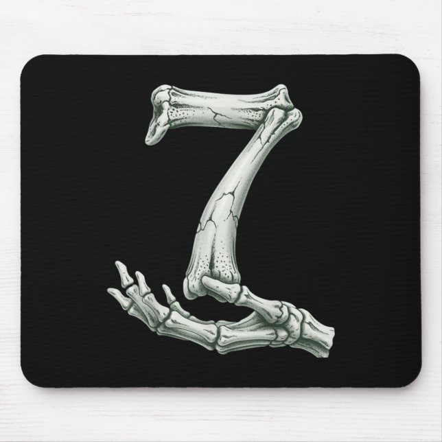 6 7 Halloween Skeleton Funny 67 Meme Gen Alpha Six Mouse Pad (Front)