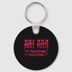 6 7 If You Know You Know Tally Marks Six Seven Val Keychain