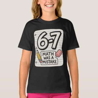 6–7 Les maths étaient une erreur – T-shirt drôle p