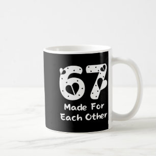 6 7 Made For Each Other, Red 67 Christmas Couple V Coffee Mug