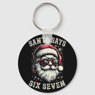6-7 Meme Christmas Santa Six Seven Brain Rot Funny Keychain