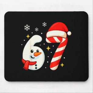 6 7 Meme Christmas Shirt 67 Six Seven Snowman Boy  Mouse Pad