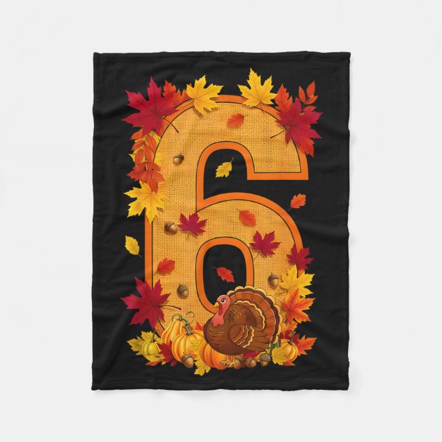 6 7 Meme Fun Six Seven Design Couples Thanksgiving Fleece Blanket (Front)