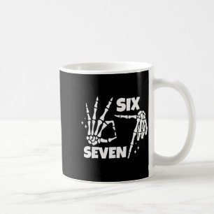 6 7 Meme Funny Skeleton Hands Halloween Couples Si Coffee Mug