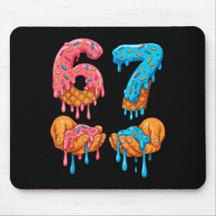 6 7 Meme Ice Cream Drip Gen Alpha Slang Mouse Pad