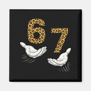 6-7 Meme Leopard Cheetah Cool Six-seven Funny Magnet